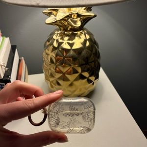 Clear flower AirPods Pro case